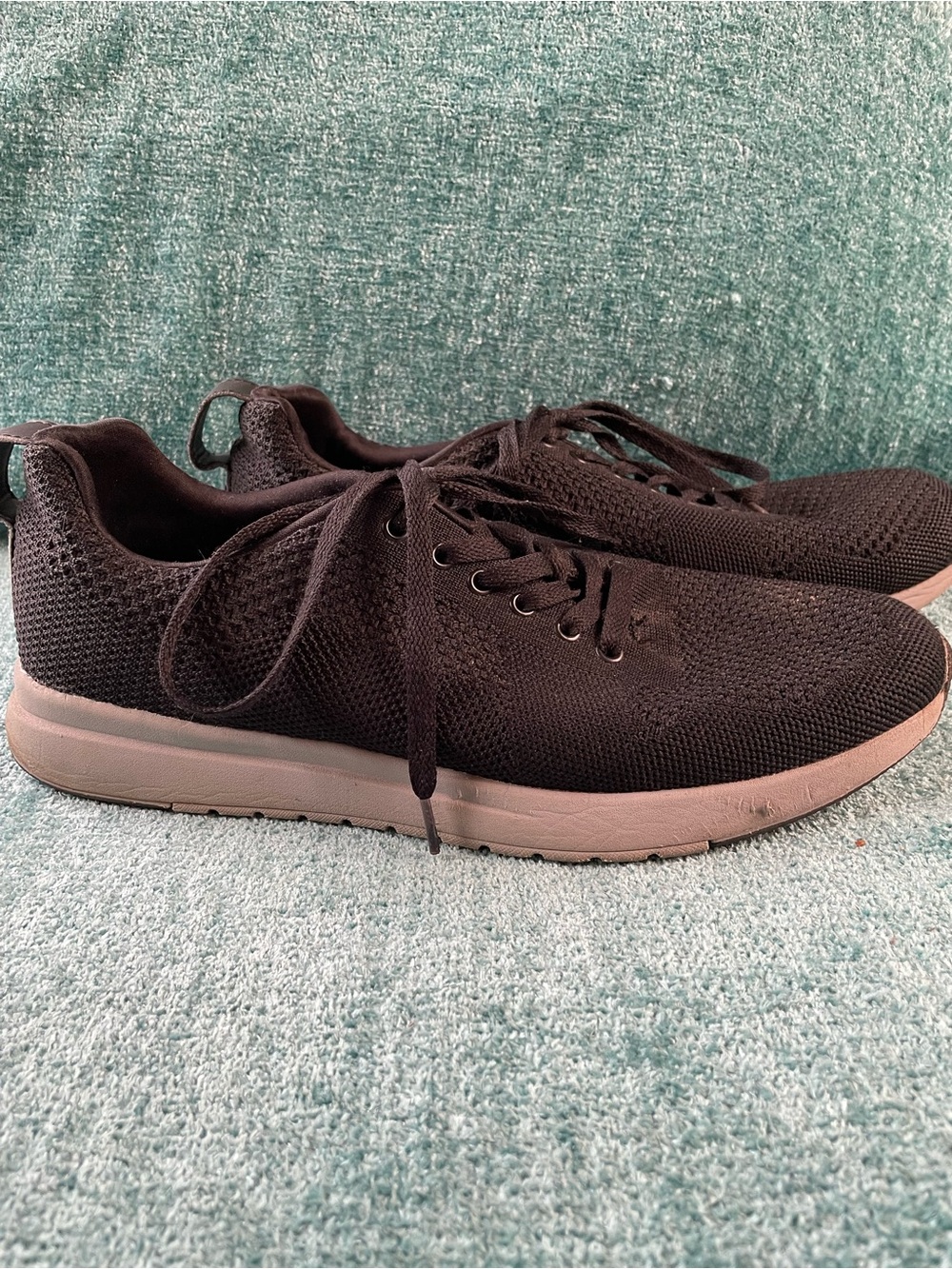 Nice Nautical Men’s Black Lightweight Mesh Knit Lace-Up Sneakers, Sz 12! 🍁